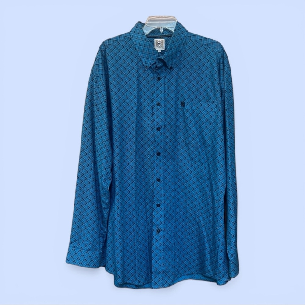 Men's Western Shirt Cinch Geo Print LS Button-Down Sz XL‎ EUC